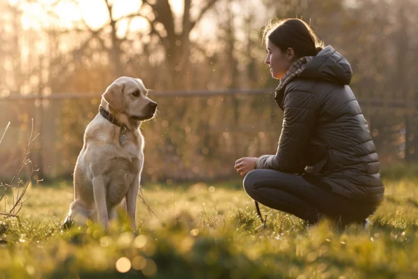 a_realistic_photo_showcasing_a_dog_and_its_owner_commu_c2aa4840-5387-40ae-aa74-83af93a0bbfe